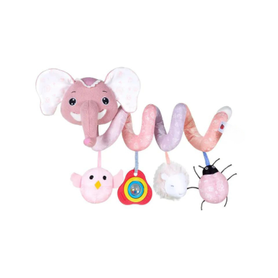 Espiral de Cuna y Cochecito Elefante-Rosado