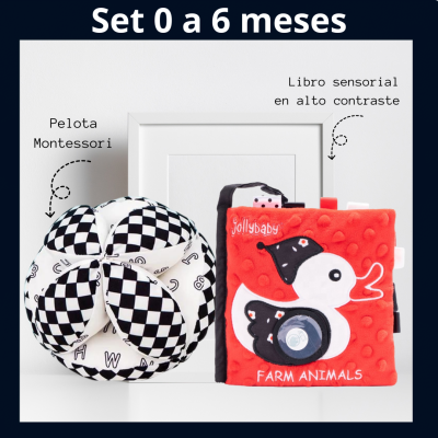 Set Pelota Montessori y Libro Sensorial