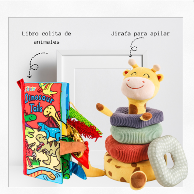 Set Jirafa para Apilar y Libro Colitas