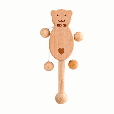 Sonajero Oso Boleadora de Madera