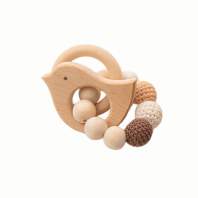 Mordedor con Portachupetes de Madera